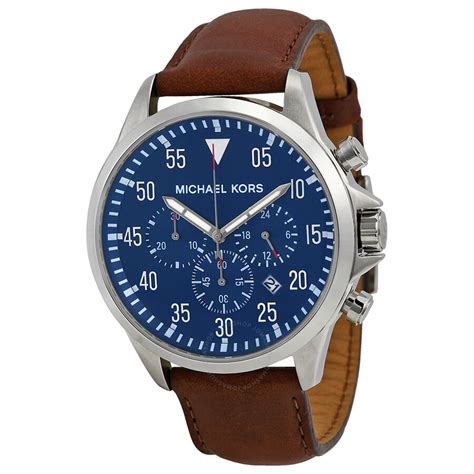 michael kors chronograph blue dial.